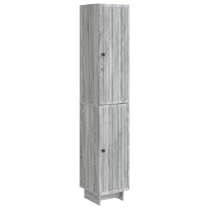 vidaXL Kastenset 2 pcs Grijs Sonoma 34,5 x 33 x 90 cm Bewerkt hout