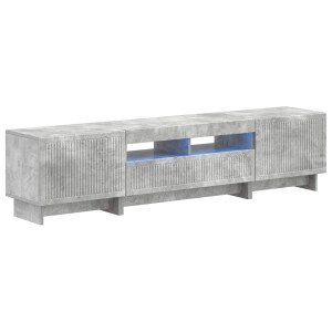 vidaXL 5-delige LED TV-kast Betongrijs Bewerkt hout