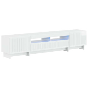 vidaXL 5-delige LED TV-kast Hoogglans Wit Bewerkt hout