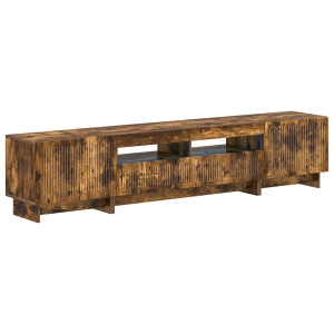 vidaXL 5-delige LED TV-kast Gerookt eiken Bewerkt hout