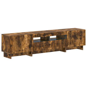 vidaXL 5-delige LED TV-kast Gerookt eiken Bewerkt hout