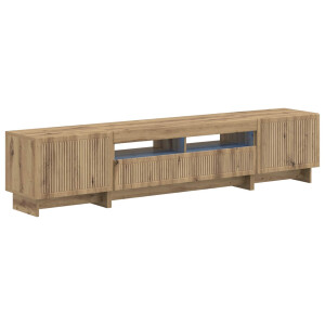 vidaXL 5-delige LED TV-kast Artisanaal eiken Bewerkt hout