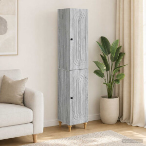 vidaXL Kastenset 2 pcs Grijs Sonoma Bewerkt hout