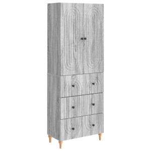 vidaXL Kastenset 2 pcs Grijs Sonoma 66 x 34,5 x 90 cm Bewerkt hout