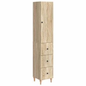 vidaXL Kastenset 2 pcs 33 x 34,5 x 90 cm Bewerkt hout