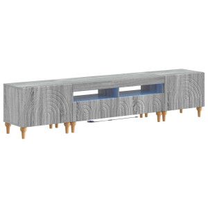 vidaXL 3-delige LED TV-kast Grijs Sonoma Bewerkt hout