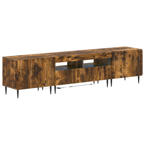 vidaXL 5-delige LED TV-kast Gerookt eiken Bewerkt hout