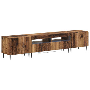 vidaXL 5-delige LED TV-kast Oud hout Bewerkt hout