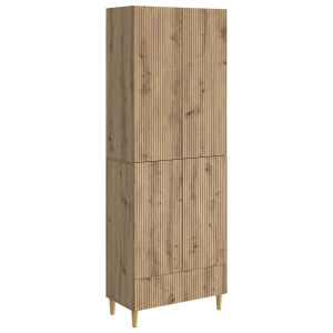 vidaXL Kastenset 2 pcs Artisanaal eiken 66 x 34,5 x 95 cm Bewerkt hout