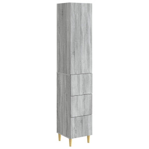vidaXL Kastenset 2 pcs Grijs Sonoma 33 x 34,5 x 90 cm Bewerkt hout