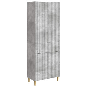 vidaXL Kastenset 2 pcs Betongrijs 66 x 34,5 x 90 cm Bewerkt hout
