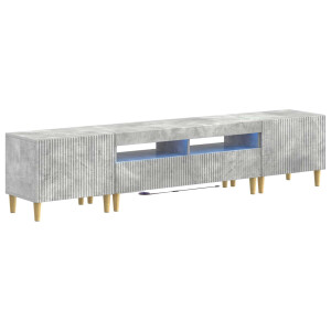 vidaXL 5-delige LED TV-kast Betongrijs Bewerkt hout
