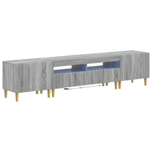 vidaXL 5-delige LED TV-kast Grijs Sonoma Bewerkt hout