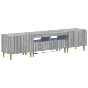 vidaXL 5-delige LED TV-kast Grijs Sonoma Bewerkt hout