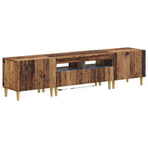 vidaXL 5-delige LED TV-kast Oud hout Bewerkt hout