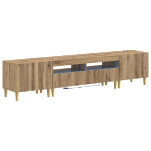 vidaXL 5-delige LED TV-kast Artisanaal eiken Bewerkt hout