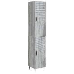 vidaXL Kastenset 2 pcs Grijs Sonoma 33 x 34,5 x 89,5 cm Bewerkt hout