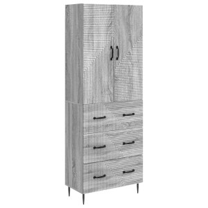 vidaXL Kastenset 2 pcs Grijs Sonoma 66 x 34,5 x 90 cm Bewerkt hout