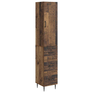 vidaXL Kastenset 2 pcs Oud hout 33 x 34,5 x 90 cm Bewerkt hout