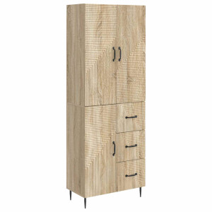 vidaXL Kastenset 2 pcs Sonoma Eiken 66 x 34,5 x 89,5 cm Bewerkt hout