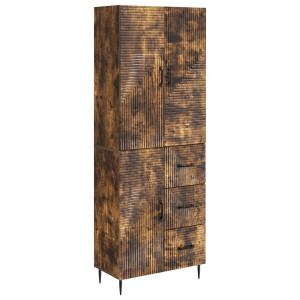 vidaXL Kastenset 2 pcs Gerookt eiken 66 x 34,5 x 89,5 cm Bewerkt hout