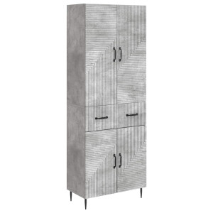 vidaXL Kastenset 2 pcs Betongrijs 66 x 34,5 x 89,5 cm Bewerkt hout
