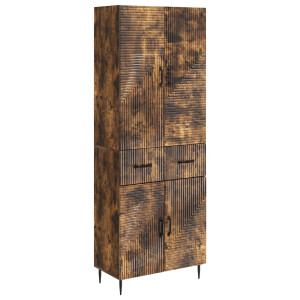 vidaXL Kastenset 2 pcs Gerookt eiken 66 x 34,5 x 89,5 cm Bewerkt hout