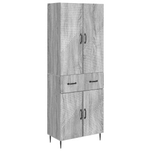 vidaXL Kastenset 2 pcs Grijs Sonoma 66 x 34,5 x 89,5 cm Bewerkt hout