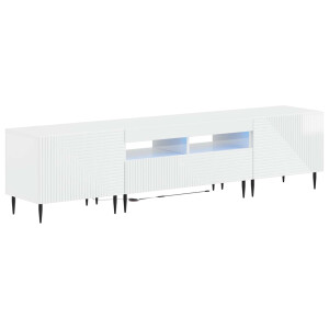vidaXL 3-delige LED TV-kast Hoogglans Wit Bewerkt hout
