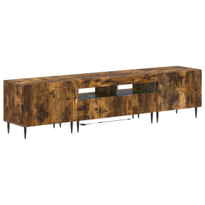 vidaXL 3-delige LED TV-kast Gerookt eiken Bewerkt hout