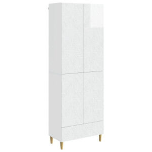 vidaXL Kastenset 2 pcs Hoogglans Wit Bewerkt hout