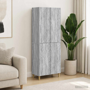 vidaXL Kastenset 2 pcs Grijs Sonoma Bewerkt hout