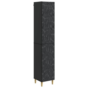 vidaXL Kastenset 2 pcs Zwart Bewerkt hout