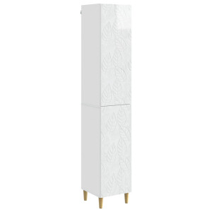 vidaXL Kastenset 2 pcs Hoogglans Wit Bewerkt hout