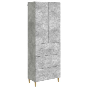 vidaXL Kastenset 2 pcs Betongrijs 66 x 34,5 x 90 cm Bewerkt hout