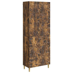vidaXL Kastenset 2 pcs Gerookt eiken 66 x 34,5 x 90 cm Bewerkt hout