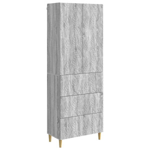 vidaXL Kastenset 2 pcs Grijs Sonoma 66 x 34,5 x 90 cm Bewerkt hout