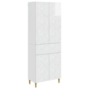 vidaXL Kastenset 2 pcs Hoogglans Wit Bewerkt hout