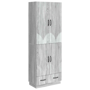 vidaXL Kastenset 2 pcs Grijs Sonoma Bewerkt hout