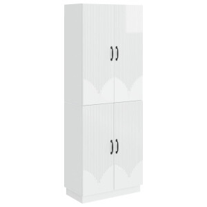 vidaXL Kastenset 2 pcs Hoogglans Wit Bewerkt hout