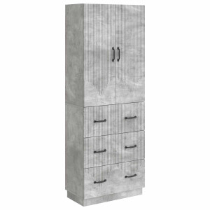 vidaXL Kastenset 2 pcs Betongrijs 66 x 34,5 x 87 cm Bewerkt hout