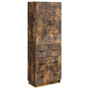 vidaXL Kastenset 2 pcs Gerookt eiken 66 x 34,5 x 87 cm Bewerkt hout