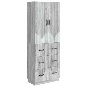 vidaXL Kastenset 2 pcs Grijs Sonoma 66 x 34,5 x 87 cm Bewerkt hout