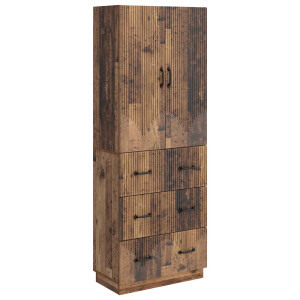 vidaXL Kastenset 2 pcs Oud hout 66 x 34,5 x 87 cm Bewerkt hout