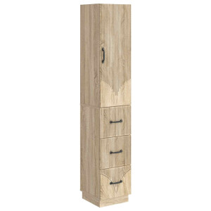 vidaXL Kastenset 2 pcs Sonoma Eiken 33 x 34,5 x 87 cm Bewerkt hout