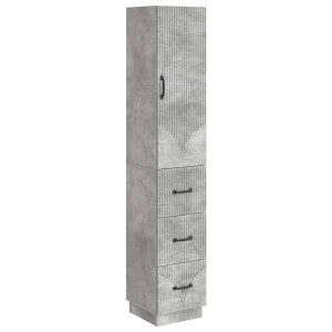 vidaXL Kastenset 2 pcs Betongrijs 33 x 34,5 x 87 cm Bewerkt hout