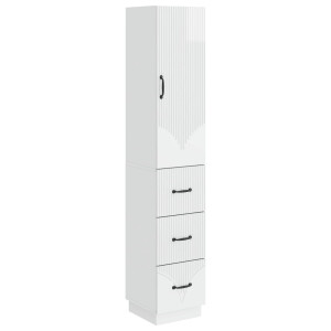 vidaXL Kastenset 2 pcs Hoogglans Wit 33 x 34,5 x 87 cm Bewerkt hout