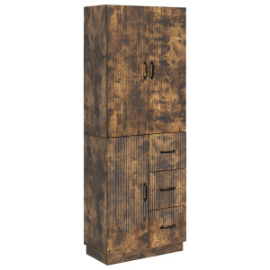 vidaXL Kastenset 2 pcs Gerookt eiken Bewerkt hout
