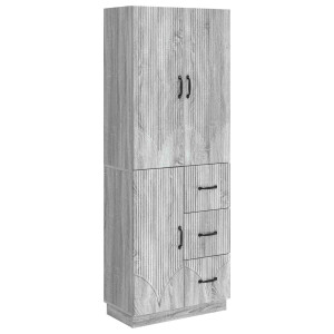 vidaXL Kastenset 2 pcs Grijs Sonoma Bewerkt hout