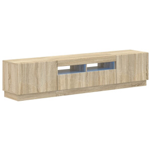 vidaXL 5-delige LED TV-kast Sonoma Eiken Bewerkt hout